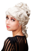 Historic Lady Quality Wig Baroque Victorian Colonal Era Beehive ringlets curled grey gray