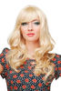 CM-348-24B/613 Lady Quality Wig medium blond and bright blond mix fringe bangs long wavy 18"