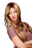 WL-2330-YP4/273 Lady Quality Wig very long ombre style mix brown blond middle parting layered 25"