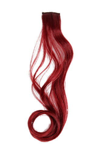 One Clip Clip-In extension strand highlight curled wavy micro clip long bright copper red
