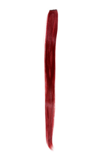 1 Clip-In extension strand highlight straight 1,5 inch wide, 25 inches long bright copper red