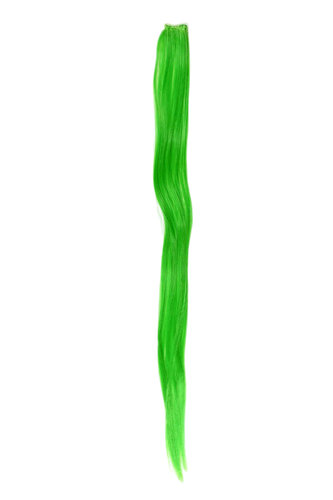 One Clip-In extension strand highlight straight micro clip, 1,5 inch wide, 25 inches neon green