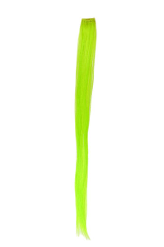 One Clip-In extension strand highlight straight micro clip, 1,5 inch wide, 25 inches light green