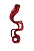 1 Clip-In extension strand highlight curled wavy 1,5 inch wide, 25 inches long bright copper red