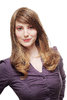 Gorgeous Lady Quality Wig long straight parting mixed light brown brunette strands 20" inch