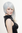 Lady Quality Wig Cosplay long straight platinum blond with light blue wild cut long fringe parted