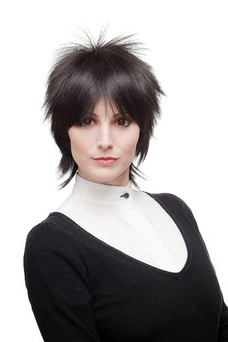 WIG ME UP ® - Lady Quality Wig short spikey wild black layered Punk 90ies Wave Goth 1265-2