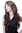 Lady Quality Wig dark brown mix mahogany very long straight top top with slight curls
