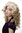 Amazing Lady Quality Wig huge volume curls locks middle parting 80s diva medium blond 20"
