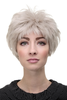 Lady Quality Wig short volume silver white & grey hair older woman voluminous backcombed