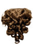 Hairpiece Halfwig 7 Microclip Clip-In Extension curly curls long & full golden warm medium brown