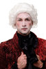 Quality historic Wig Dancy Dress Theatre white curls Men Aristocrat Baroque Renaissance Casanova