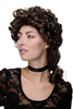 Lady Quality Wig Cosplay Theatre Renaissance Baroque Rococo Marie Antoinette curls curly brown