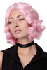 Lady Quality Wig Bob wavy middle parting Twenties Movie Star Diva Charleston Swing Style Wave pink