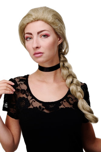 Lady Quality Wig long braided hair thick braid traditional Maiden Maid medum blond mixed + platinum