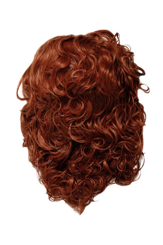Hairpiece Halfwig 7 Microclip Clip-In Extension curly curls long full & thick long dark red