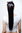Hairpiece PONYTAIL extension long straight very light with ribbon and comb wrap around system black