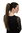 Hairpiece micro clamp, combs, elastic draw string straight voluminous very long medium brown 23 "