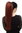 Hairpiece micro clamp, combs, elastic draw string straight voluminous long red brown rust brown 23"