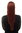 Hairpiece micro clamp, combs, elastic draw string straight voluminous long red brown rust brown 23"