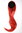 Hairpiece micro clamp, combs, elastic draw string straight voluminous very long bright red 23 "