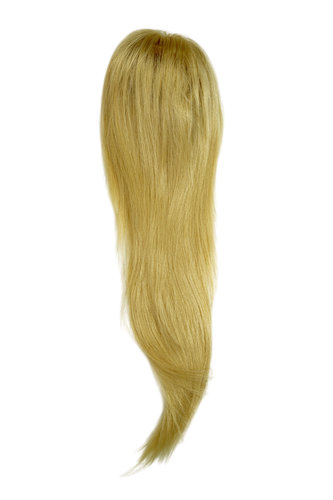 Hairpiece micro clamp, combs, elastic draw string straight voluminous long golden light blond 23 "