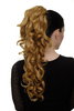 Hairpiece PONYTAIL with combs and elastic draw string curly voluminous very long gold blond 23 "