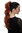 Hairpiece PONYTAIL with combs and elastic draw string curly voluminous very long dark copper red