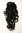 Hairpiece micro clamp, combs, elastic draw string curly curls voluminous very long dark brown 23"