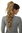 Hairpiece micro clamp, combs, elastic draw string curly curls voluminous very long copper blond 23"