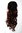 Hairpiece micro clamp, combs, elastic draw string curly curls voluminous long mahogany brown 23"