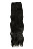Hairpiece Halfwig (half wig) 4 Microclip Clip-In Extension extremely long straight medium black 31"