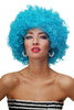 Party/Fancy Dress/Halloween WIG gigantic super volume BLUE disco AFRO funky huge HAIR!