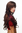 Stunning Lady Quality Wig very long wavy long fringe (for side parting) medium brown 27,5 inch