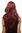 Stunning Lady Quality Wig very long wavy long fringe (for side parting) red brown/rust brown