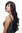 Stunning Lady Quality Wig very long wavy long fringe (for side parting) black streaked + gray grey