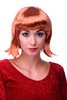 Party/Fancy Dress/Halloween Lady WIG Bob fringe short sexy COPPER red disco COSPLAY