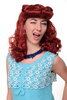 Party/Fancy Dress/Halloween Lady WIG long red 50ies Rock'n'Roll Rockabilly quiff Scarlett