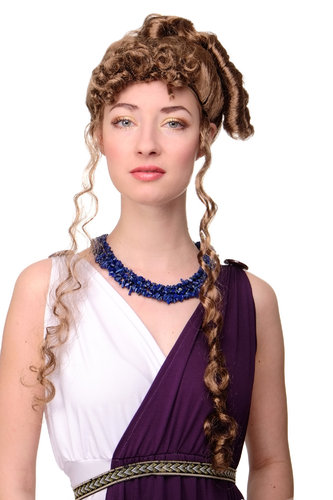 Party/Fancy Dress historic Cosplay Lady WIG brown baroque renaissance Countess French Aristocracy