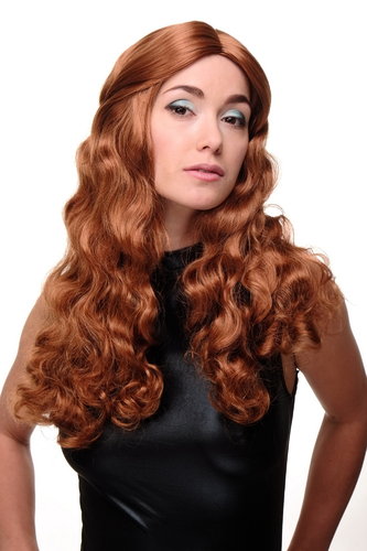 Stunning Lady Quality Wig wavy middle parting copper red divaesque Hollywood glam temptress Jezebel