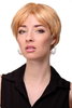 Lady Quality Wig short blond mixed strands of blond and platinum streaked highlights parting