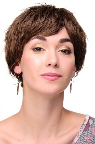 WH1509-8 Sexy Lady Quality Wig short wild kinked strands brown