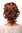 Hairpiece PONYTAIL with comb and elastic draw string short wavy voluminous light copper brown 14"