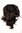 JL-3023-4 Hairpiece PONYTAIL with comb and elastic draw string short wavy voluminous dark brown 14"