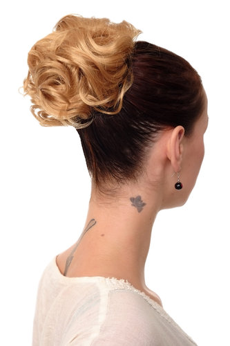 Stunning Hairbun AUDREY Hairpiece knot elegant curled curls 60s Vintage style medium gold blond