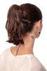 T6545-6 Ponytail Hairpiece extension short wild look brown 10"