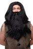 Party/Fancy Dress /Halloween black Wig & Beard Erik Viking Chieftain Barbarian Berzerker Dwarf