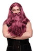 Party/Fancy Dress/Halloween RED Wig & braided Beard Erik Viking Chieftain Barbarian Berzerker Dwarf