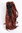 T6545-35 Ponytail Hairpiece extension short wild look dark copper red brown 10"