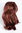 T6545-35 Ponytail Hairpiece extension short wild look dark copper red brown 10"